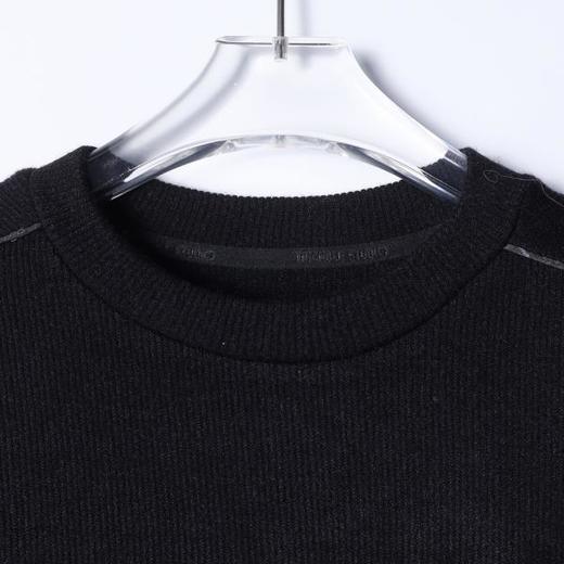 35690SDSA男士秋冬新款痞帅男装韩版纯色侧边拉链设计圆领卫衣百搭时尚 商品图2