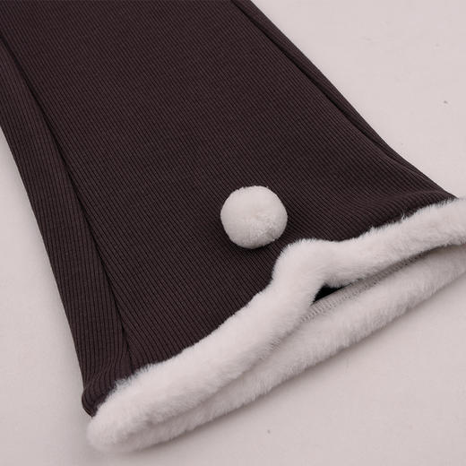 棉果果冬季新品女童复合水貂绒保暖加厚针织加绒长裤M522200425777 商品图3