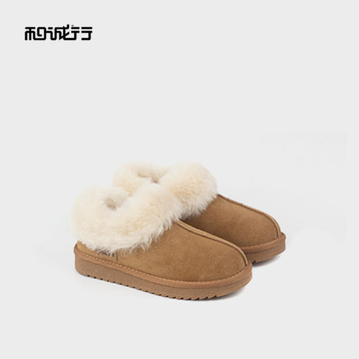 和诚行2025冬季新款厚底防滑加绒保暖包头女式雪地靴0470208 商品图0