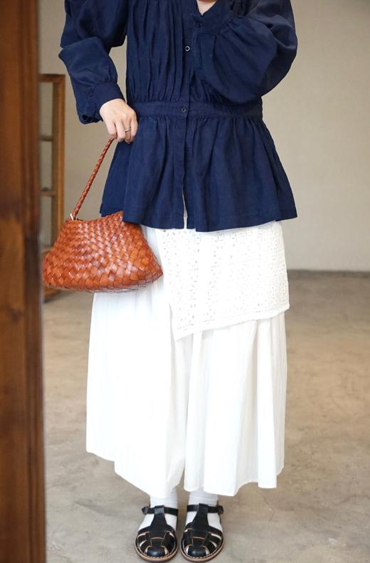 outil 苎麻混纺手工染褶皱收腰衬衫 商品图3