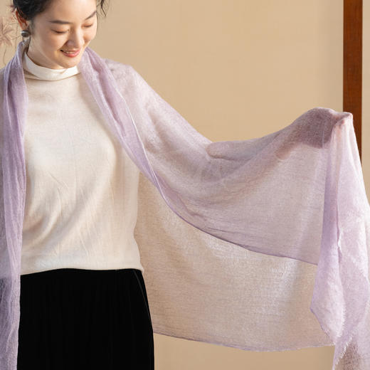 牧衣游原创 净色16支细密高支羊绒围巾 清羽【不支持会员折】 商品图0