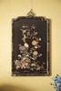 独角鹿西洋古董20世纪中国出品富贵花鸟主题木胎黑漆描金百宝嵌挂屏一对 商品缩略图2