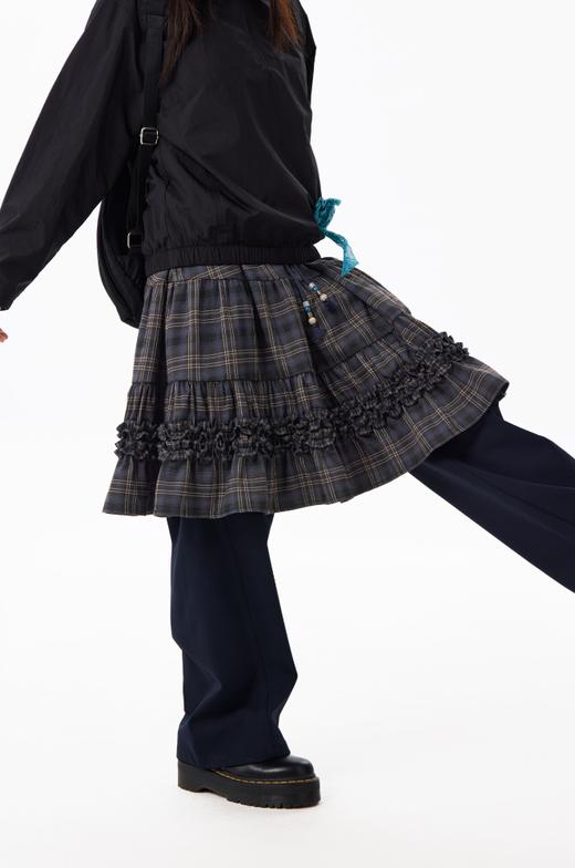 CryingCenter 格纹花边分割半身裙 哭喊中心 商品图2