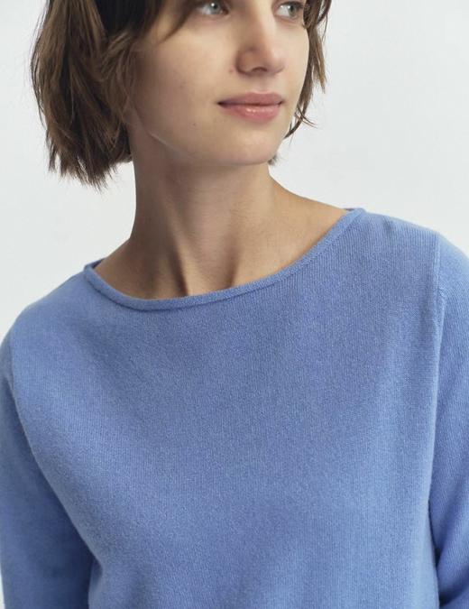 JAI 25AW 墨石灰/深灰蓝/鸽灰色意大利羊绒九分袖毛衣 商品图2