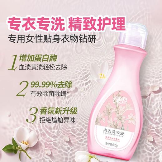 绿伞内衣洗衣液500g瓶装专业去污，洁净无残留 商品图4