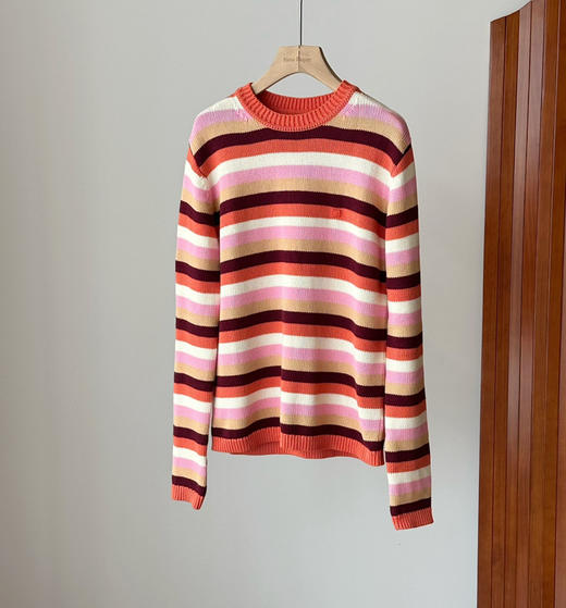 多巴胺Acne彩虹条纹笑脸标毛衣11.1 商品图5