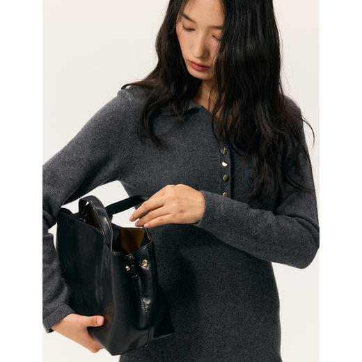 HeyDresspolo领针织收腰连衣裙 商品图2