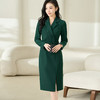 知性通勤气质墨绿色修身西装连衣裙5X23CL0905 商品缩略图2