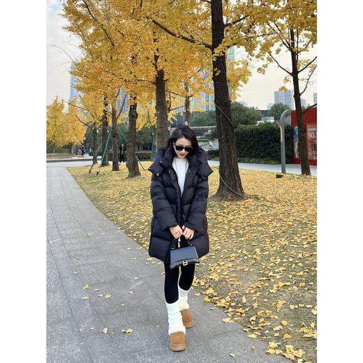 丁摩 90白鹅绒女中长款高充绒量羽绒外套0027 商品图4