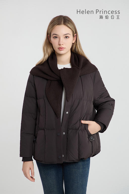 披肩圆领羽绒服 商品图3