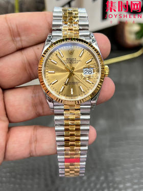 劳力士 VS日志36系列 间金款36mm 男士腕表 3235机 五珠带 表径36mm 小手腕福音