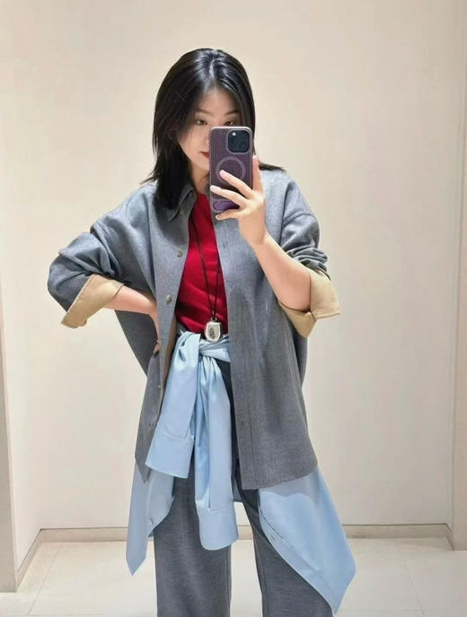 113-3 小禾 双面呢 衬衫式外套 商品图9