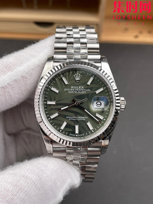 劳力士 VS日志36系列 棕榈叶绿盘36mm 男士腕表 3235机 五珠带 表径36mm 小手腕福音 商品图2