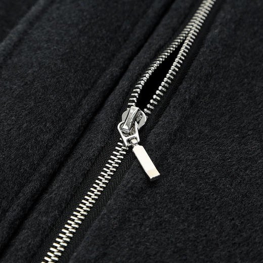 QH906斯尔丽2025新款宽松版时尚减龄显高经典小立领双面呢短款羊毛大衣 商品图7