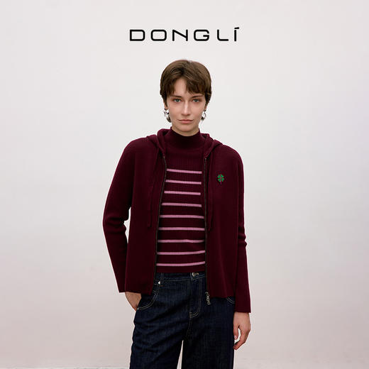 东黎 • 你本珍贵 山羊绒女士秋季拉链开衫 5550 商品图3