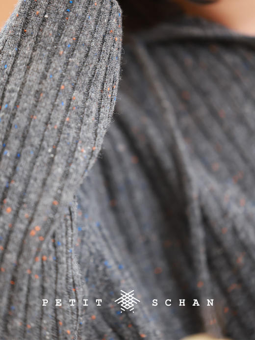 PETIT SCHAN小闪 CLO#944 Jelly beans 糖豆 纯羊毛彩点抽绳连帽套头衫 商品图5