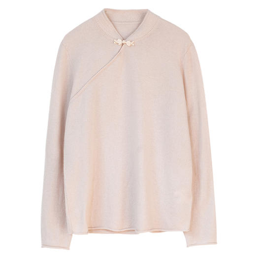 牧衣游原创 羊绒混织毛织套头衫软糯百搭打底立领百搭打底 听云 商品图4