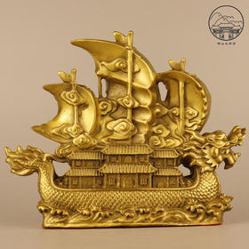 铜龙船 一帆风顺摆件