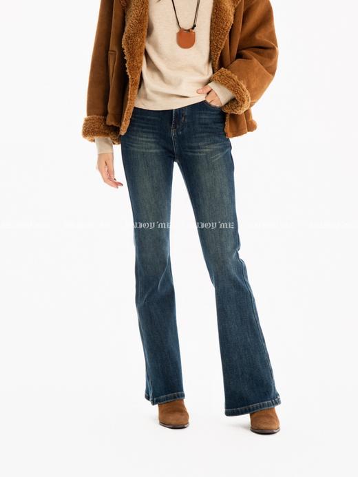 【门店同款】ENJOY冬季豹纹皮牌磨毛喇叭裤 167794130 商品图0