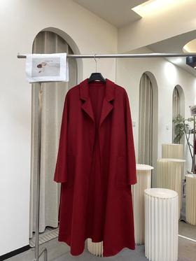 【长款水波纹立绒短羊毛大衣不落俗套，轻松驾驭各种场合ME4199】