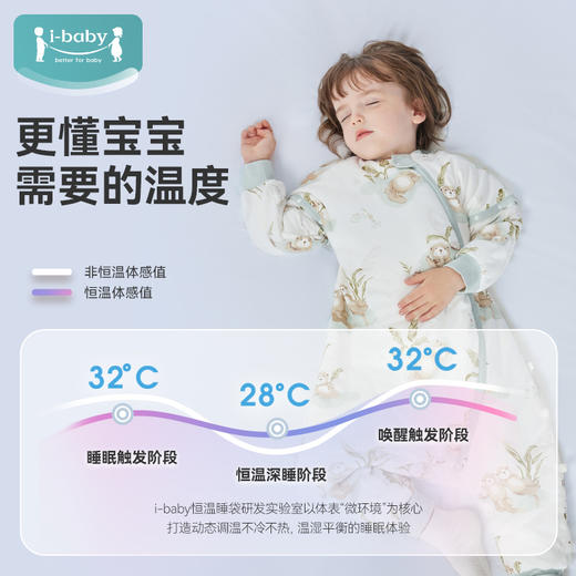 【129元起秒杀】i-baby恒温夹棉宝宝睡袋 婴儿防踢被四季 商品图1
