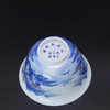 歳合山房俞强款青花山庄秋林图二才盖碗 商品缩略图1