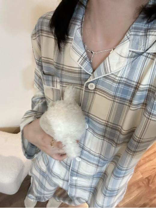 🔥秋冬必入！承包整个季节的舒适与温暖😍【法国玛万生活全棉绒感法兰绒睡衣】 宝子们，一到秋冬就想窝在舒服的睡衣里，💥今天给大家挖到的这套全棉法兰绒睡衣 商品图0