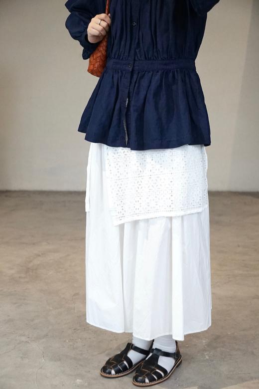 outil 苎麻混纺手工染褶皱收腰衬衫 商品图6