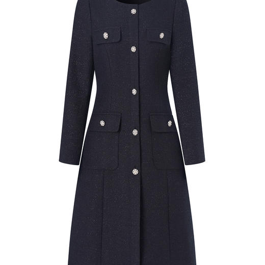 「高货wl」全新升级【铂金会员358/天猫479/差价121】(04215)洛诗琳新款法式小香风连衣裙2025秋冬气质粗花呢A字裙 商品图2