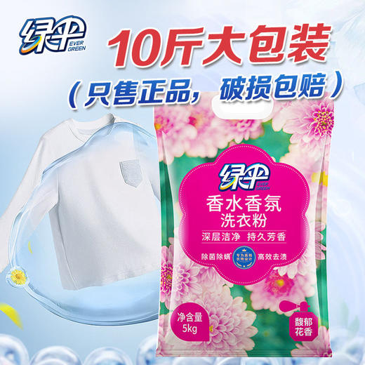 绿伞洗衣粉强效去污除菌除螨持久留香柔顺洁净 商品图4
