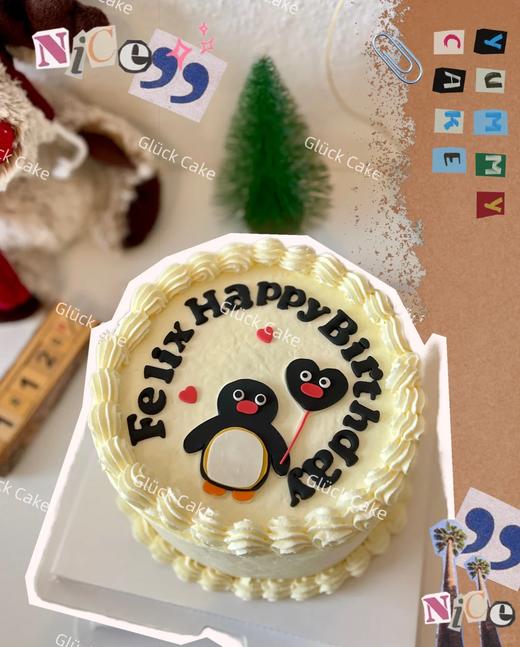 多款式~企鹅手绘卡通蛋糕-低糖处理无添加 商品图1