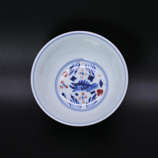 歳合山房俞强款青花釉里红婷婷玉立卧足杯 商品图1