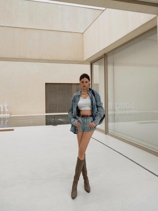 anine bin*g  美式复古炒花牛仔衬衫 商品图12