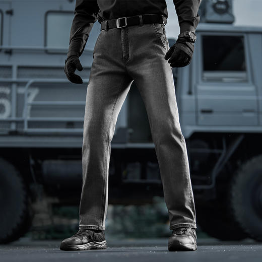 【龙牙上新】直筒龙牙隐之火岩战术防寒直筒牛仔裤 商品图4