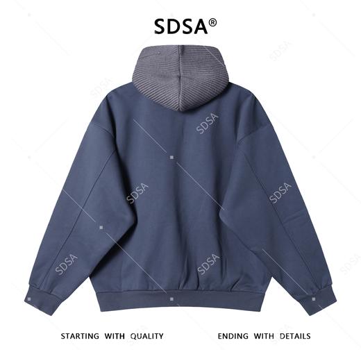 87625SDSA男士秋冬新款痞帅男装美式人物印花拼接连帽卫衣百搭宽松情侣 商品图5