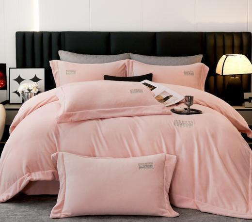 甄选冬季加厚保暖轻奢刺绣艾伦牛奶绒床上用品四件套G117800036 商品图0