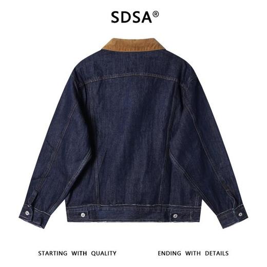 SDSA男士秋冬新款痞帅男装韩版简约拼接撞色翻领夹克外套百搭时尚 商品图4