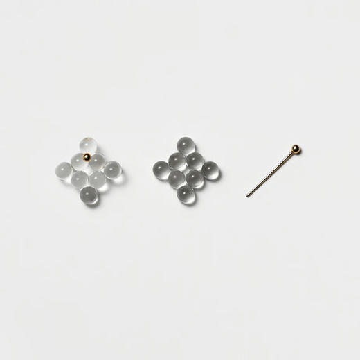 订购20周到｜BUBUN-organ #13 [XS]-冷工玻璃 耳环［日本设计师］ 商品图3