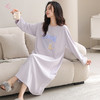 2025年秋季新品纯棉长袖过膝长款睡裙 可爱可外穿休闲简约家居服 商品缩略图0