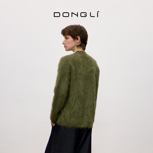 东黎 • 你本珍贵 山羊绒女士秋季拉毛V领开衫 5412 商品图3