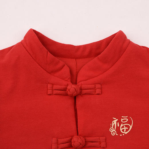 棉果果冬季新品新年款中国红喜庆节日氛围男童女童夹棉中国风夹棉外套M502100825781 商品图4