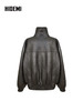 HIDEMI 进口西班牙胎羊皮极简立领短款夹克外套正反两穿廓形皮衣 商品缩略图8
