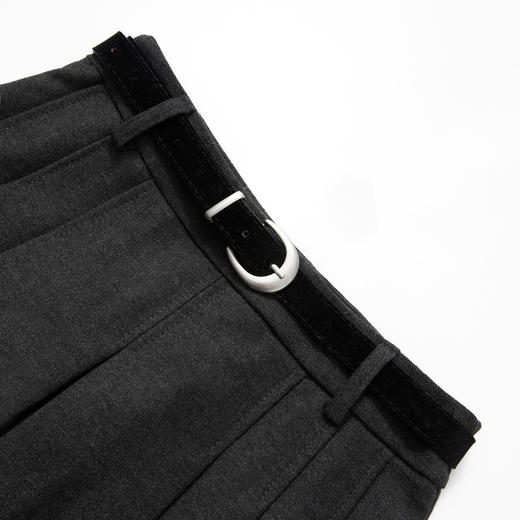 西遇miu系学院风百褶裙短裙女冬季新款高腰显瘦A字半身裙H0055392 商品图5