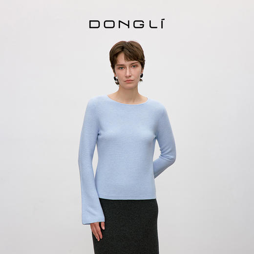 东黎 • 你本珍贵 山羊绒女士秋季圆领珍珠扣套衫 5377 商品图5