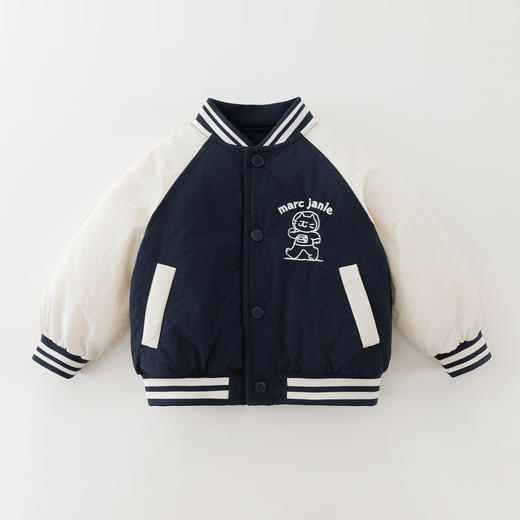 【无氟防泼水】马克珍妮男童猫咪星球夹棉棒球夹克秋冬新款551360 商品图3