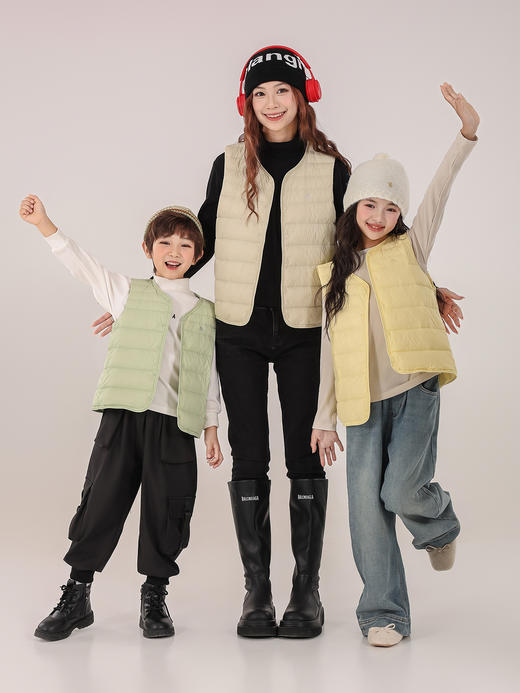 【YW】无忧购儿童亲子轻薄羽绒马甲90白鸭绒背心内胆（截单后3-5天发货) 商品图3