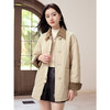  【年货节】熙世界飞机扣菱形格棉服外套女高级感灯芯绒翻领棉衣 商品缩略图2