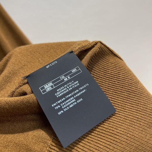 原单杰尼亚男士羊绒针织打底衫110302 商品图8