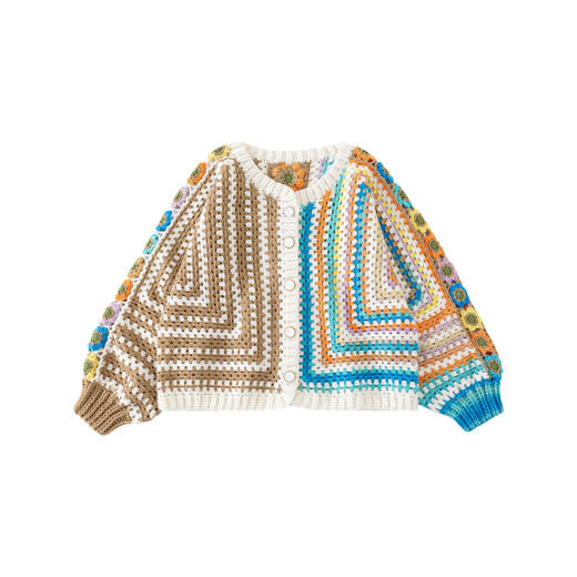 苏苏姐家简葵开衫手工diy钩针编织羊毛线外套毛线团上衣材料包 商品图4