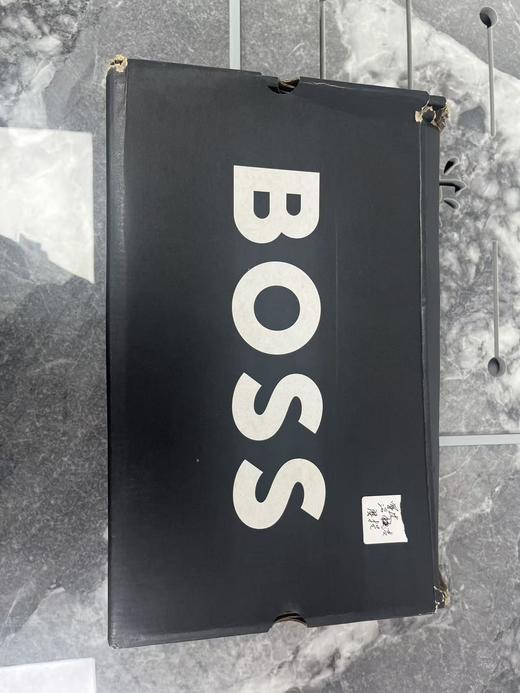 瑕疵HUGO BOSS/胡戈波士 男士绒面编织拼接小LOGO系带圆头休闲运动鞋 商品图3